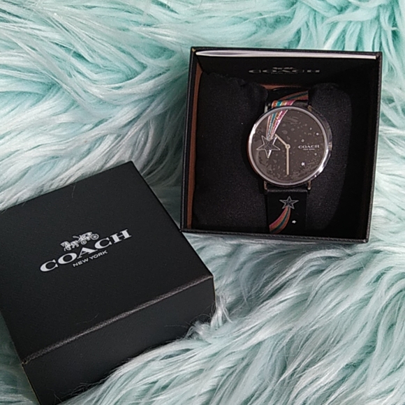 Women's Perry black leather strap watch, 36mm - Picture 4 of 5